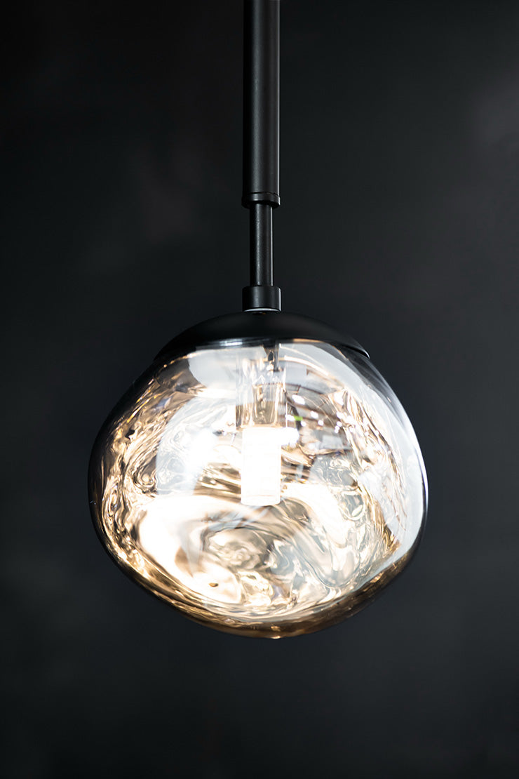 Matt Black Semi Flush Crystal Chandelier Ceiling Light – The Lighting Vault