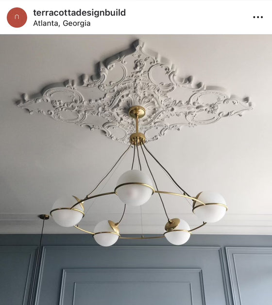 Orion Milk Glass Globe Chandelier